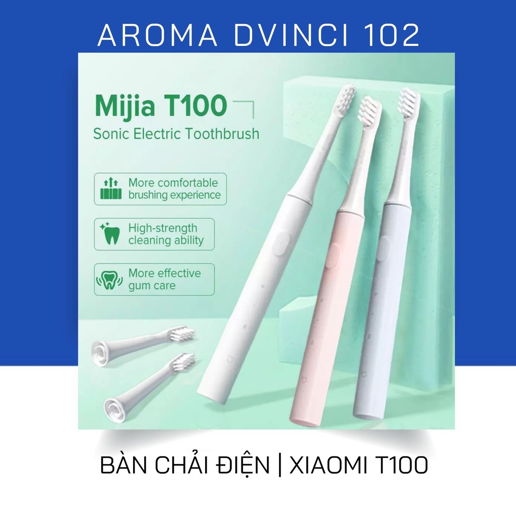 Bàn chải đánh răng điện Xiaomi T100 - Pin sạc - Kháng nước IPX7 | DVINCE Store