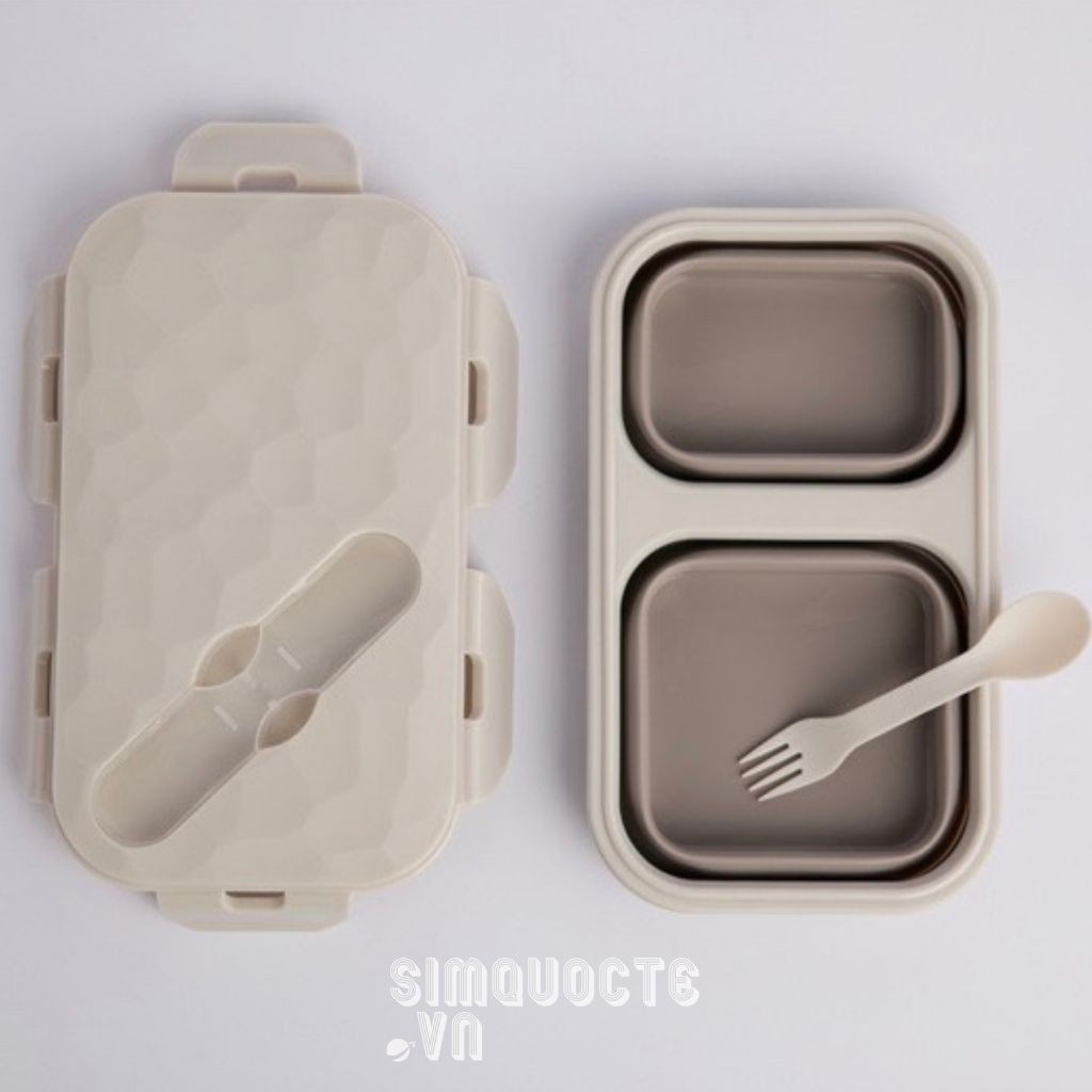 Hộp đựng cơm chia ngăn có thể gấp gọn silicone BPA-Free của Xiaomi Jordan&amp;Judy