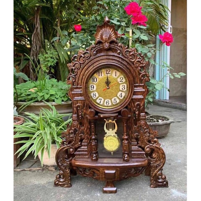 Đồng Hồ Quả Lắc Gỗ Mun
