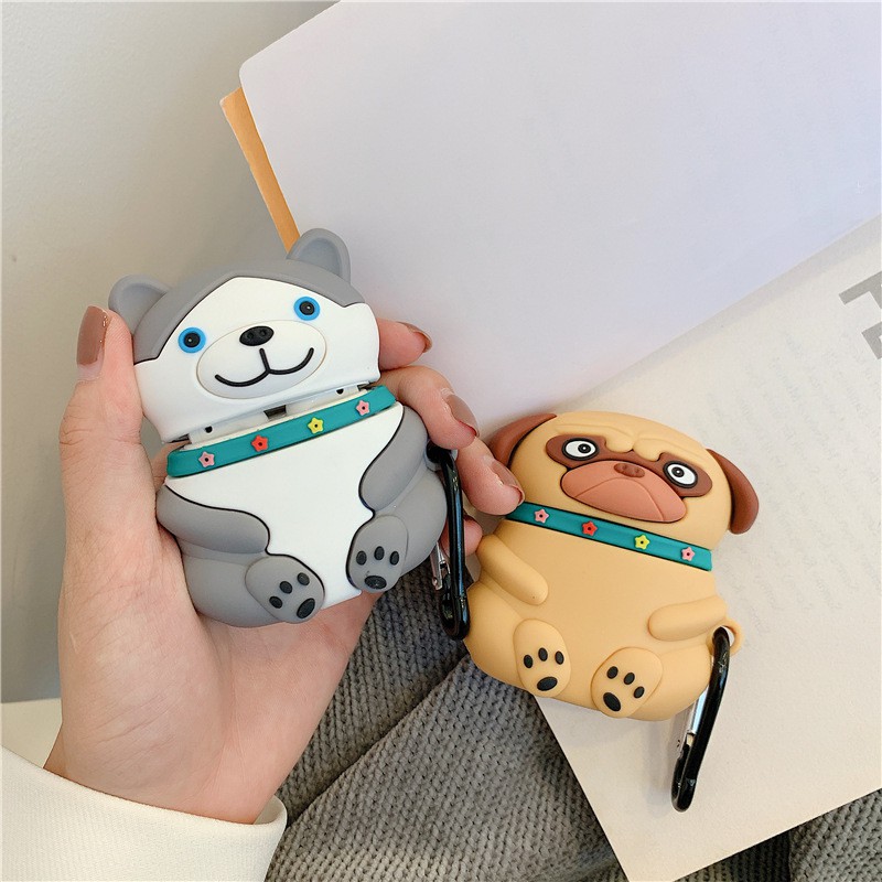 Case Airpod - Ốp Airpods 1 2 Shaggy Husky - PK506