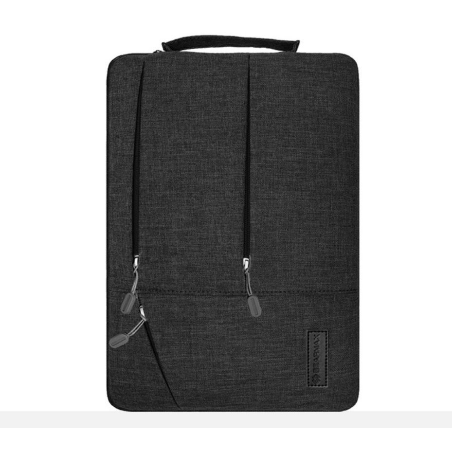 Túi Chống sốc wiwu xách dọc màu đen cho macbook/laptop 13/14/15in
