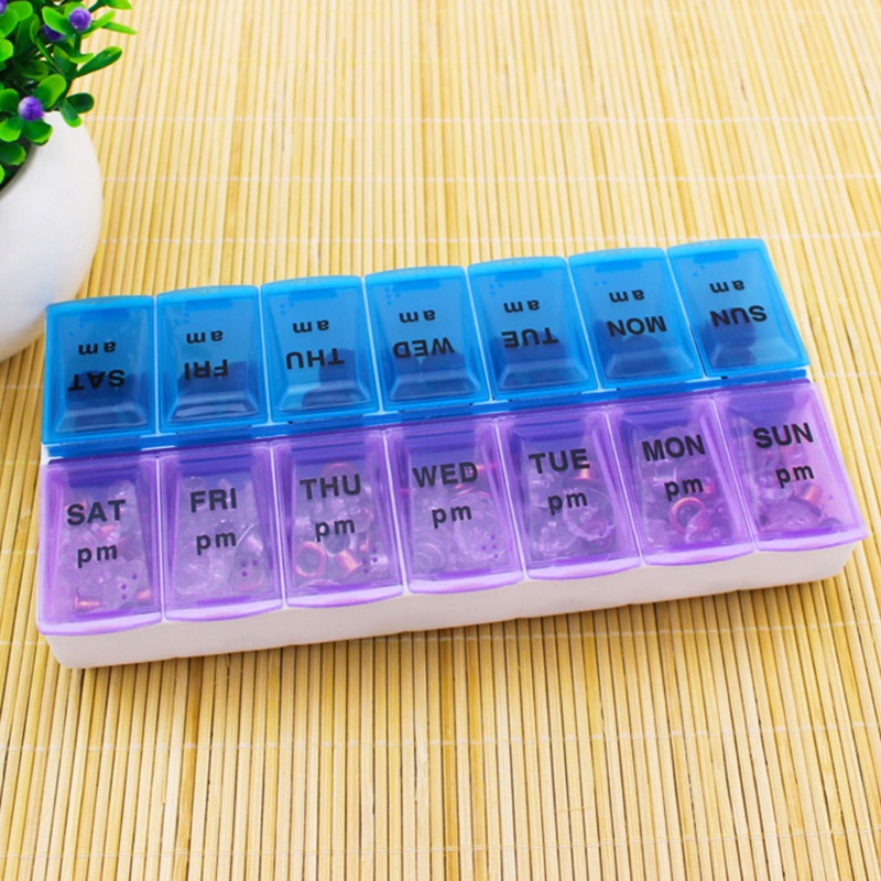 Hộp Đựng Thuốc 7 Ngày Có Nắp Đậy Tiện Dụng