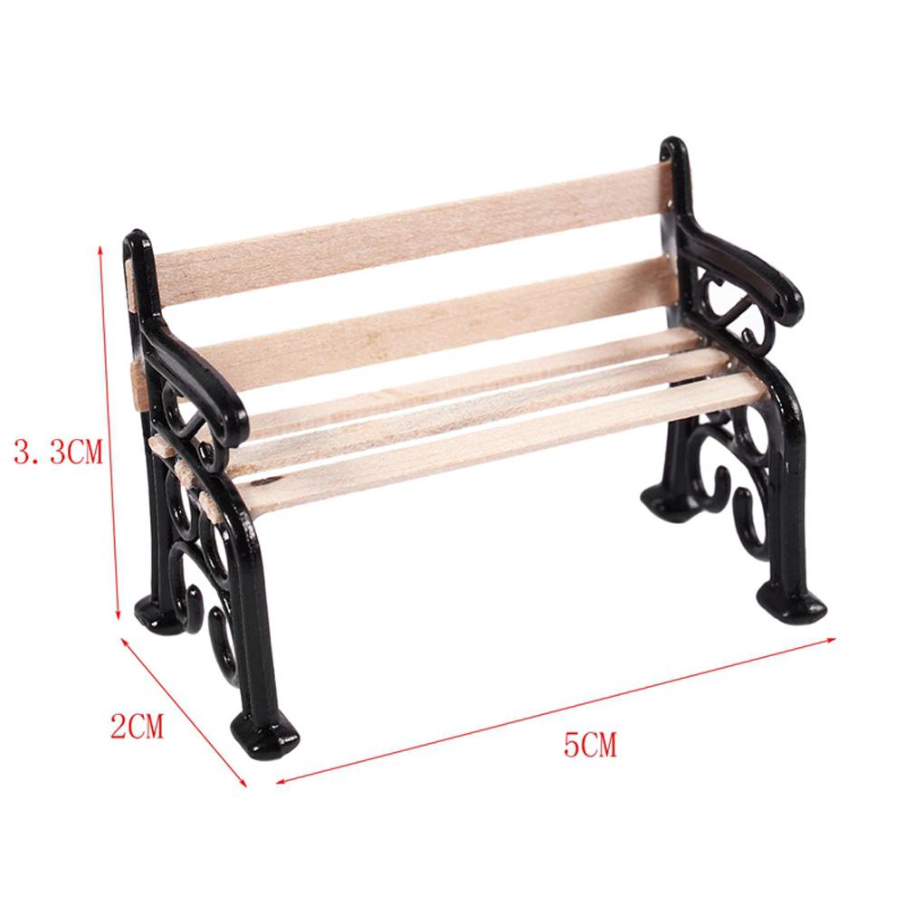 Đồ trang trí Ghế Dài Công Viên Bằng Gỗ Resin Trang Trí Tiểu Cảnh DIY