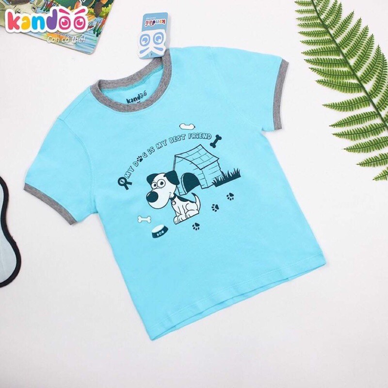 (gốc 125k) Áo t-shirts trẻ em Kandoo xanh petit