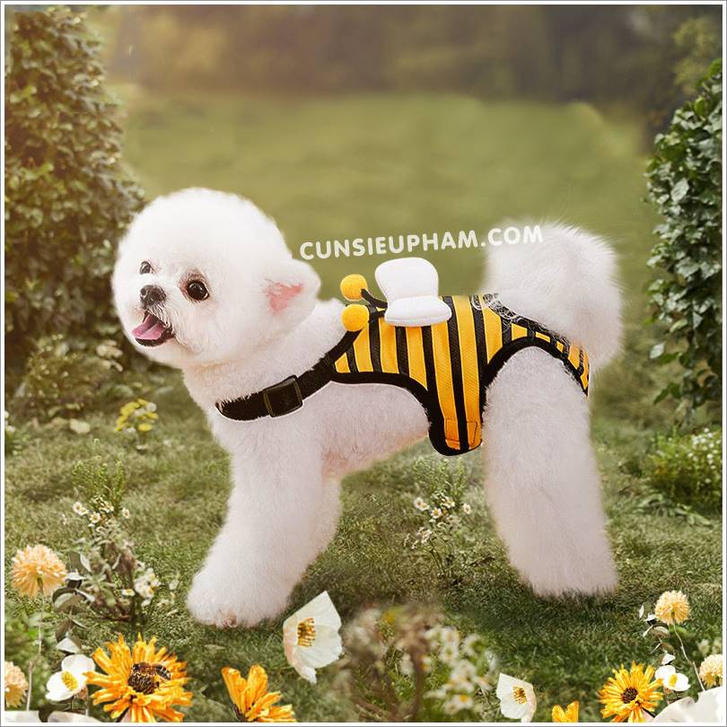 Quần yếm đồ cho chó mèo hình con ong cute