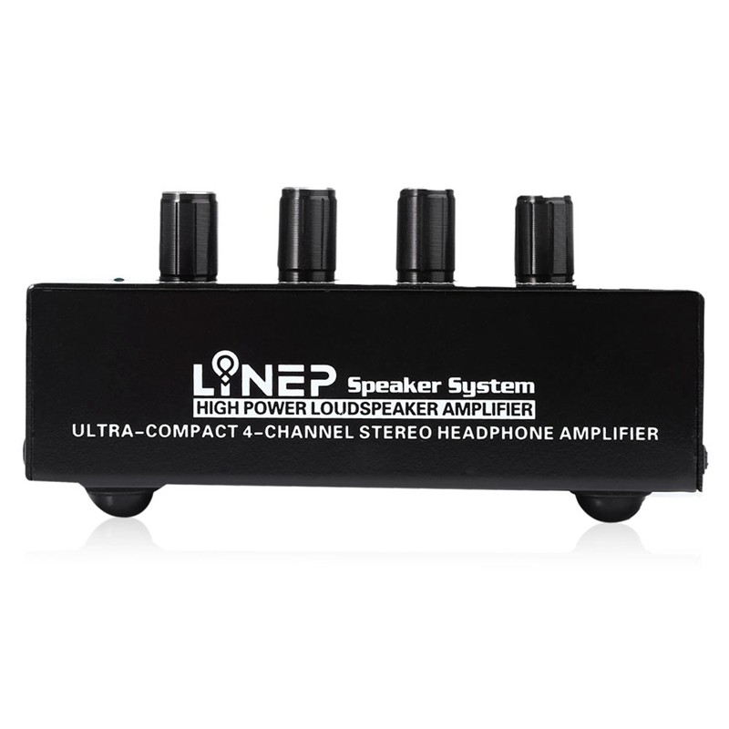 Lynepauaio 1 Input 4 Out Headphone Speaker Splitter With(Us Plug)