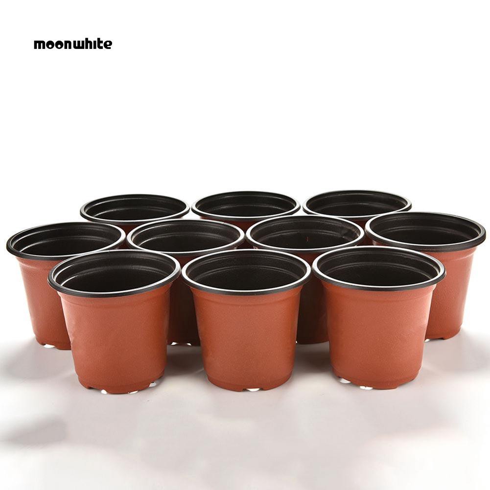 Set 10 Chậu Hoa Tròn Nhỏ Bằng Nhựa Trang Trí Nhà Cửa