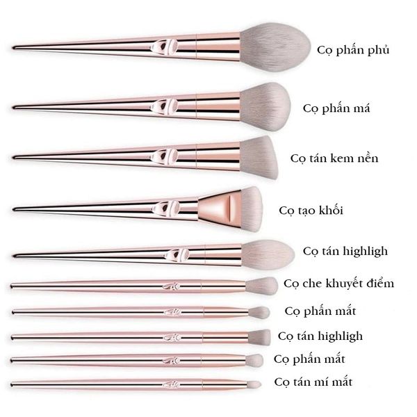 Bộ cọ trang điểm  chuyên dụng các loại
