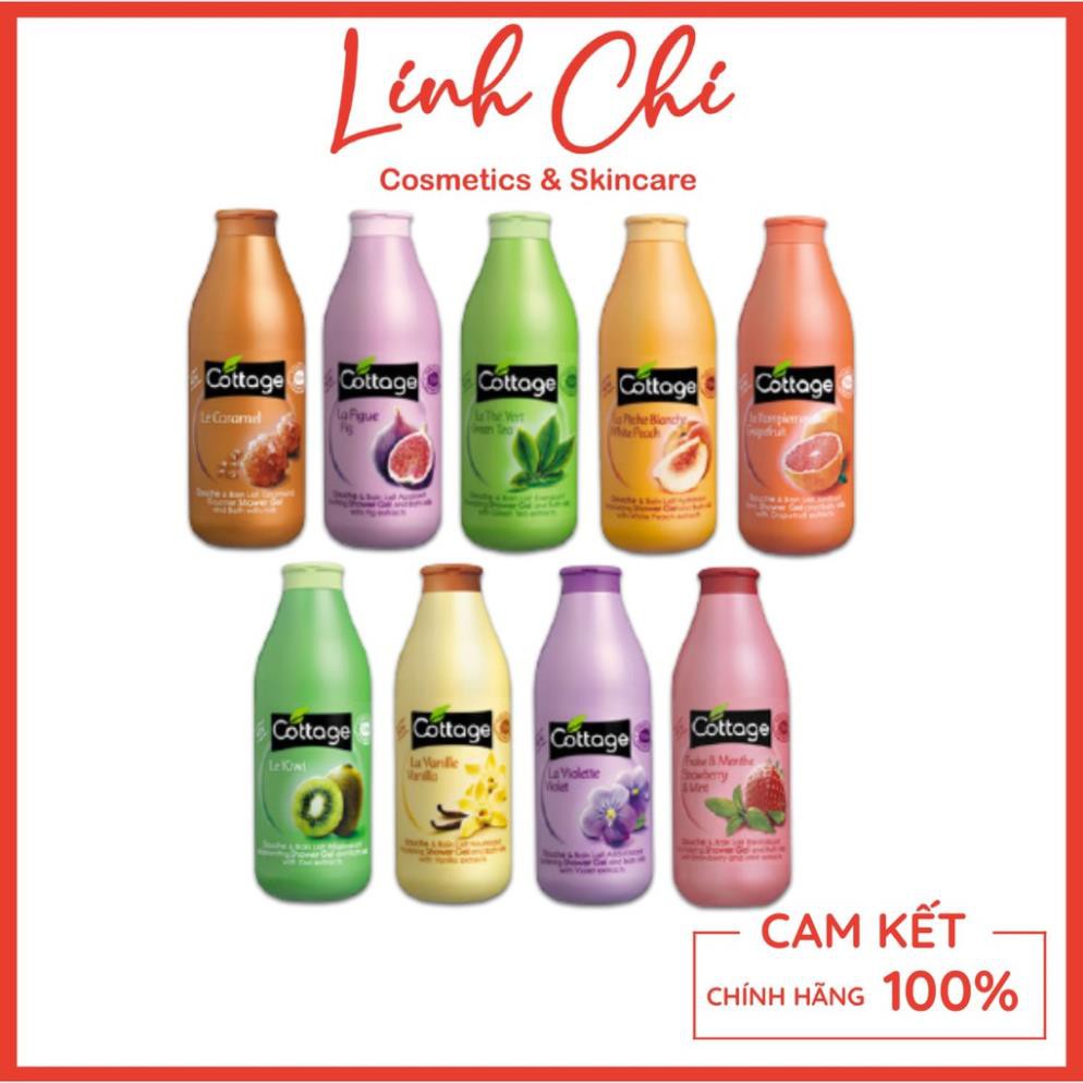 Sữa Tắm Dưỡng Thể Trắng Da Cottage 750ml Pháp