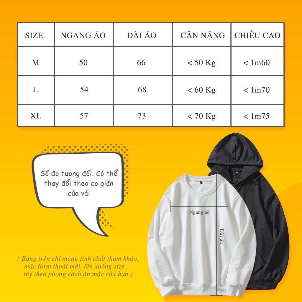Áo Hoodie Áo khoác nỉ /SweaterĐôi Nam Nữ Premium Basic(N-437)