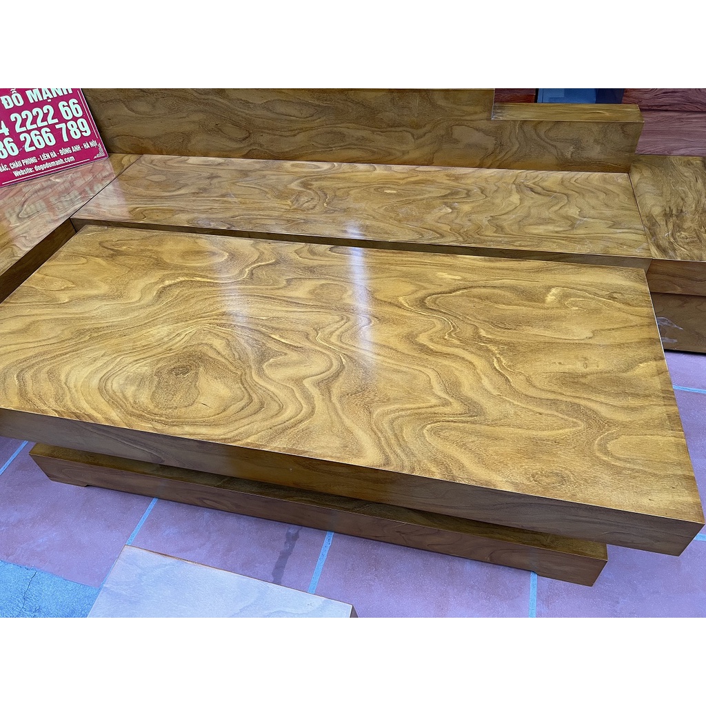 Bộ Sofa góc gỗ cẩm vàng