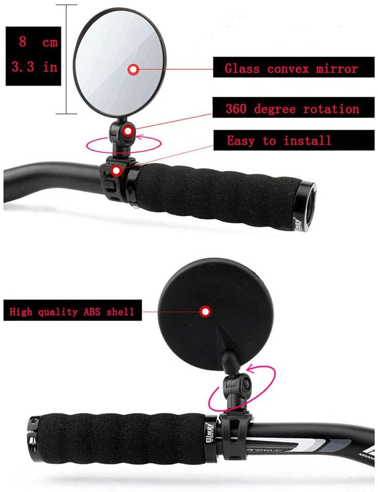 Gương chiếu hậu xoay 360 độ cho xe đạp
