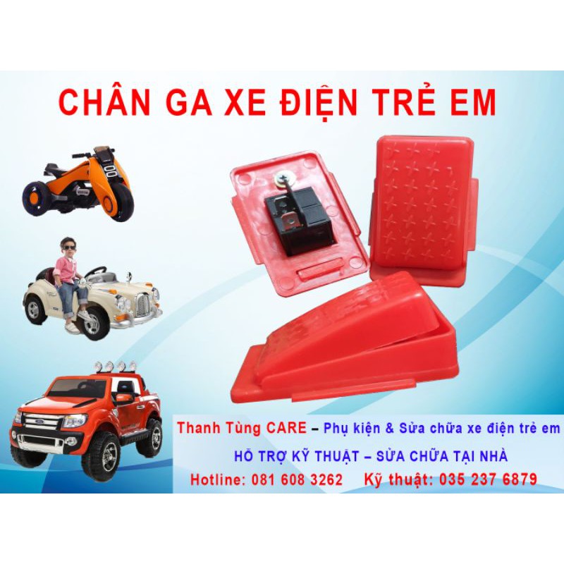 Bàn đạp chân ga ô tô, xe máy điện trẻ em 6V & 12V