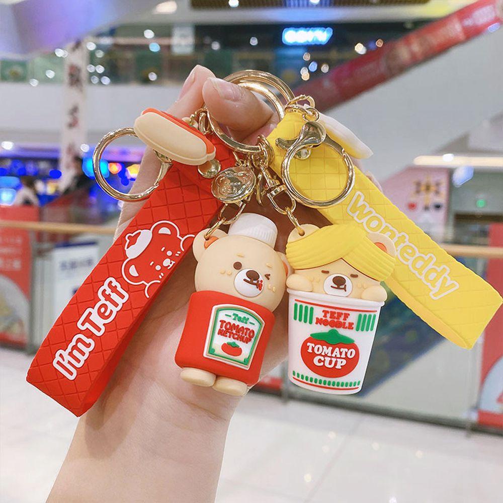 Móc Khóa Gắn Ba Lô Hình Gấu Teddy Hoạt Hình Dễ Thương
