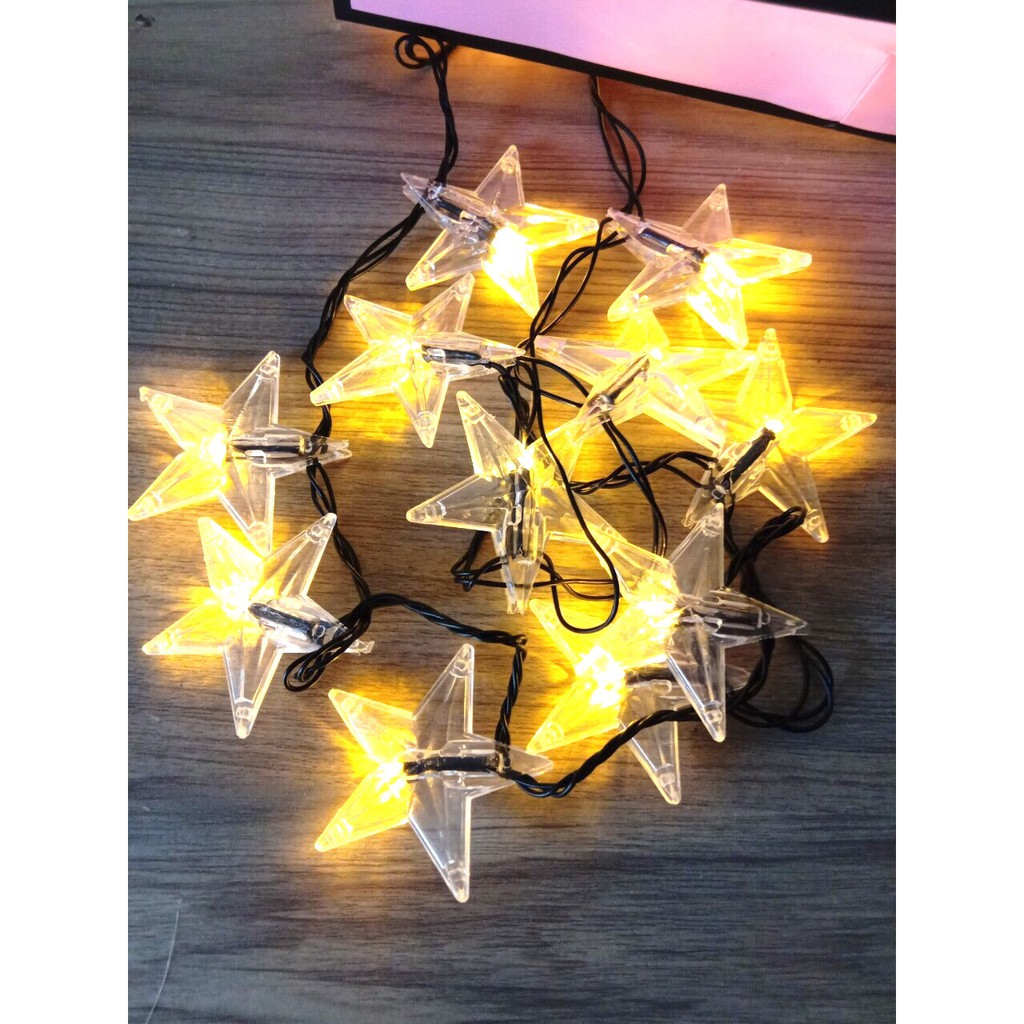 Dây đèn trang trí ngôi sao 7 mét (Ánh sáng vàng - DĐ)