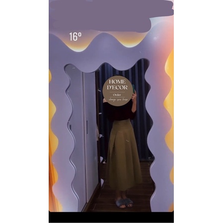 Gương lượn sóng + đèn Led