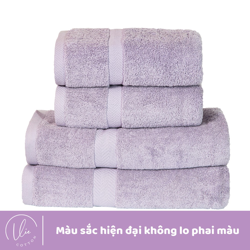 Set 2 khăn mặt cao cấp Viecotton siêu dày siêu thấm hút - Cam kết giao đúng màu