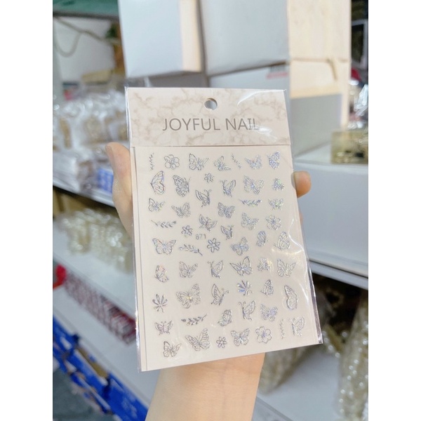 [Sỉ 3.7k] Vỉ nhiều hình dán móng stiker siêu xinh cho bạn gái