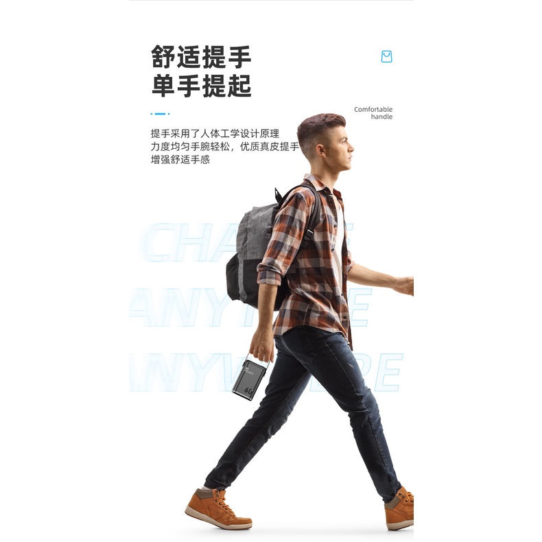 Pin sạc dự phòng công suất 60000 mAh Polyme BH 12 tháng.