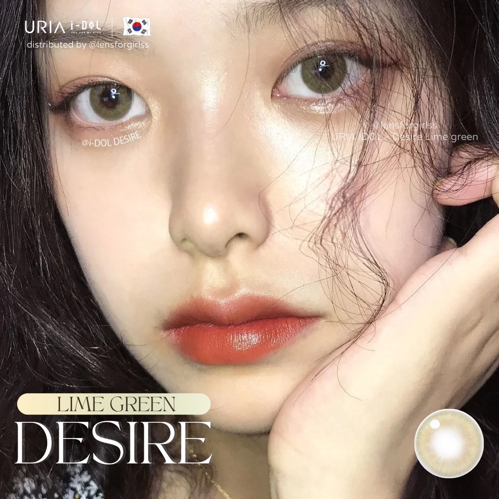 Kính áp tròng cao cấp Desire Lime Green chính hãng IDOL LENS | HSD 8-12 tháng  | Lens cận