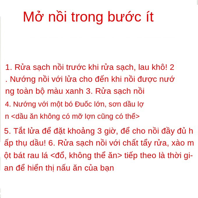 ㍿❃☸Chảo sắt kiểu cũ có tay cầm bằng gỗ, quai của khách sạn gia đình, đáy tròn không tráng men, nhọn, nắp inox