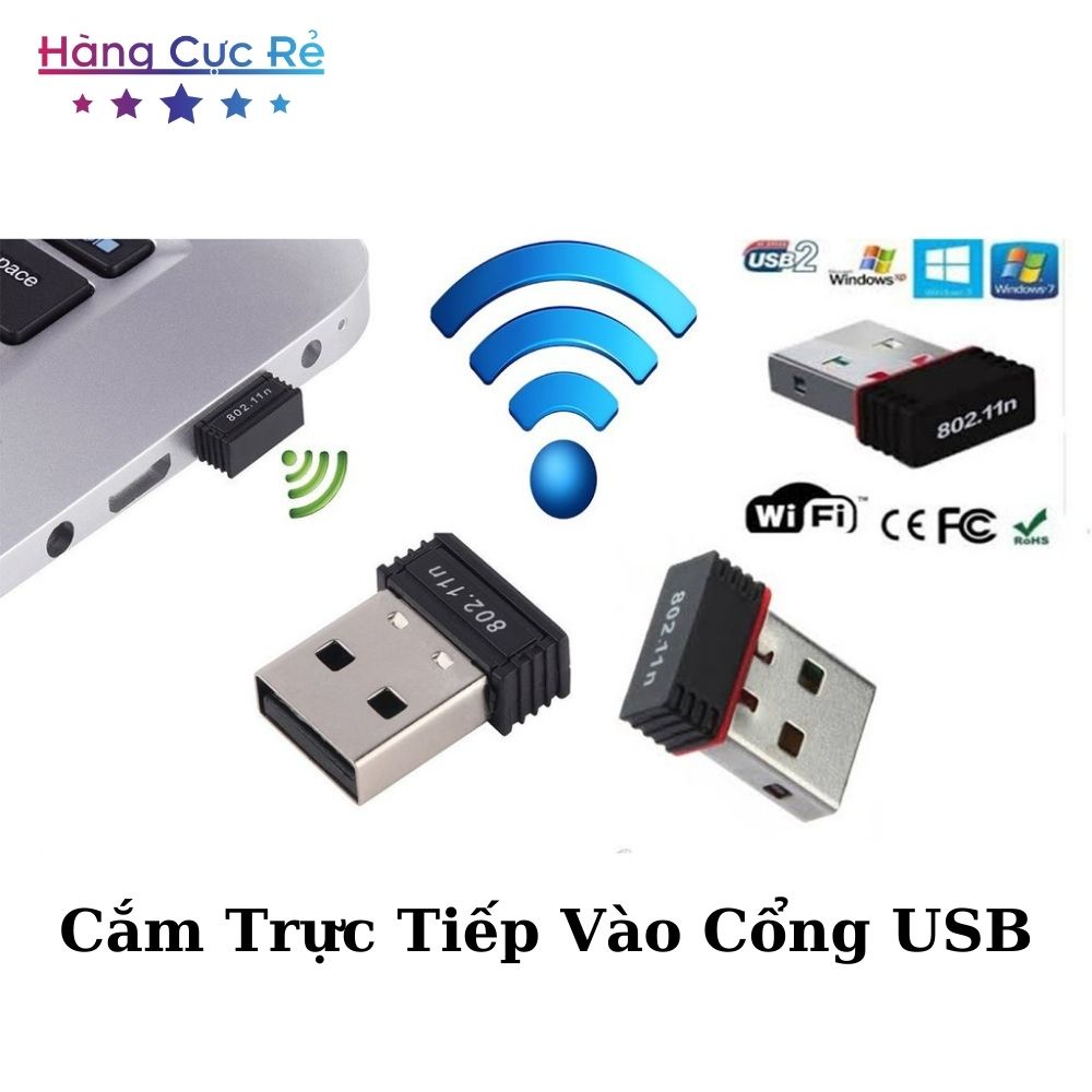 Usb thu wifi mini 300mbps 802.11n Không anten – Shop Hàng Cực Rẻ