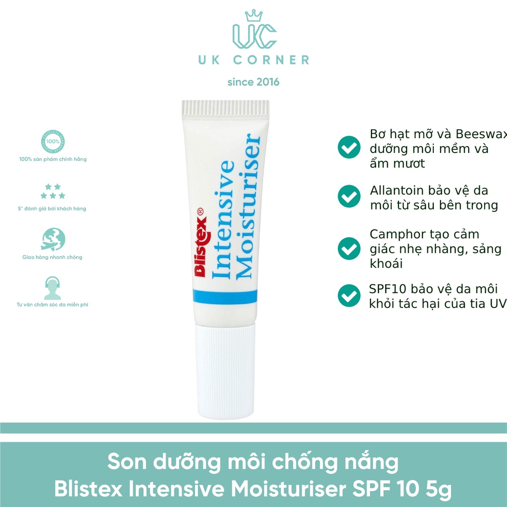 Son dưỡng môi chống nằng Blistex Intensive Moisturiser SPF 10 5g