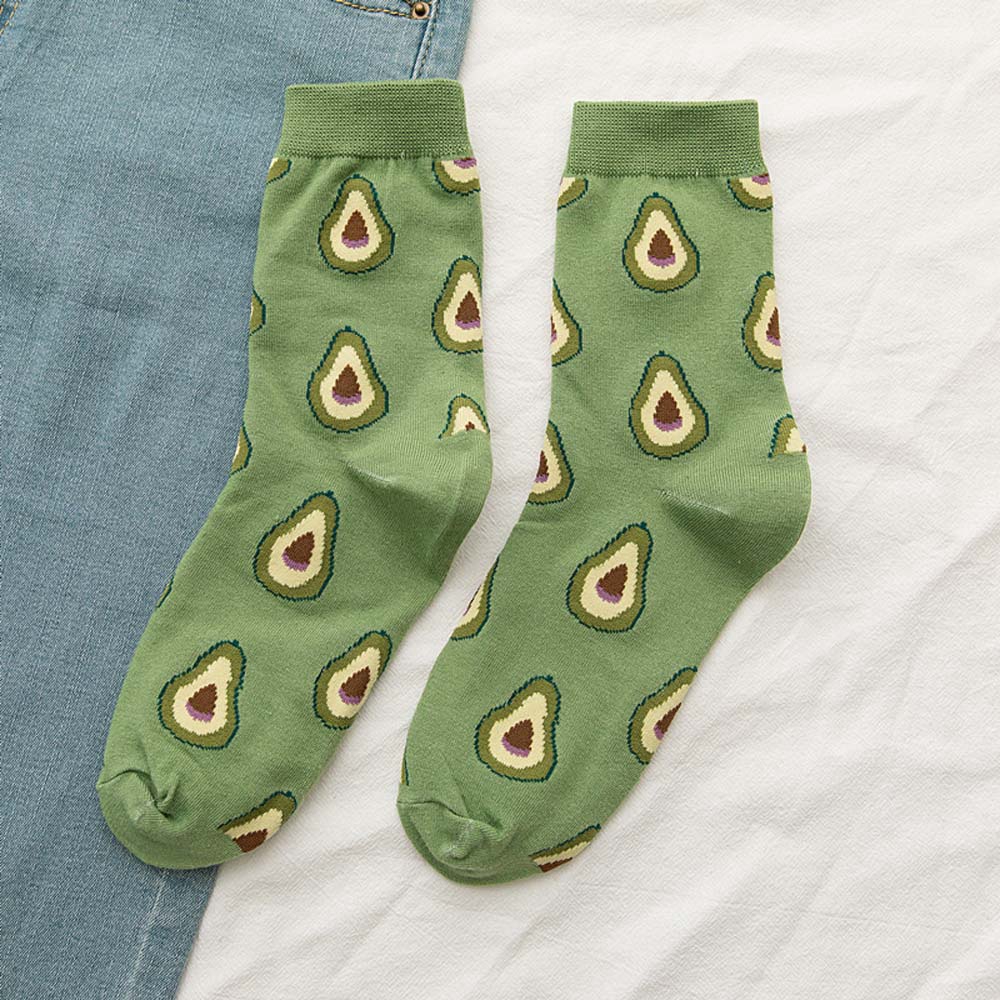 Vớ Cotton Họa Tiết Trái Cây Xinh Xắn Dành Cho Nữ