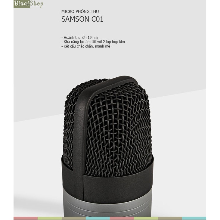 [Mã ELHACE giảm 4% đơn 300K] Microphone condenser Samson C01