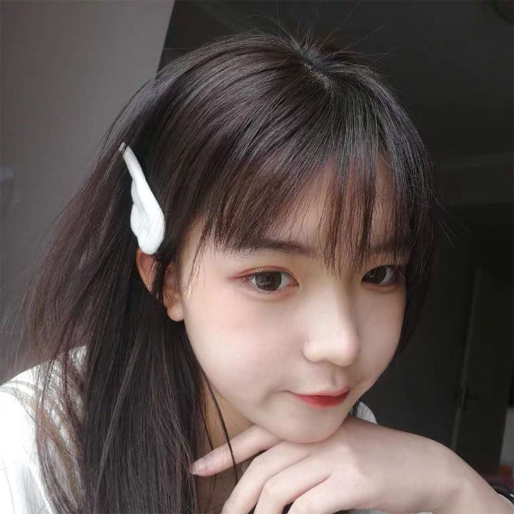 Cặp kẹp tóc hình đôi cánh thiên thần bằng vải bông dễ thương nhiều màu sắc cho bé gái