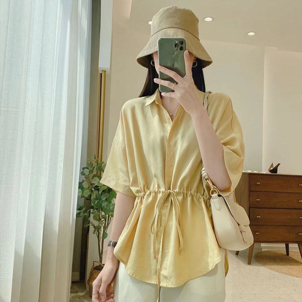 Áo sơ mi tay ngắn thời trang hè phong cách Hàn Quốc 2021 cho nữ | BigBuy360 - bigbuy360.vn