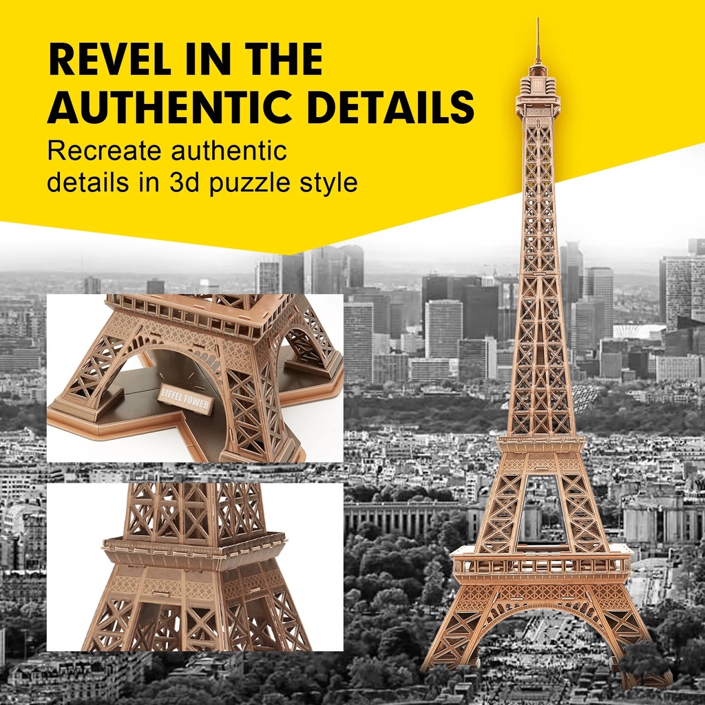 Mô hình giấy 3D CubicFun - Tháp Eiffel - Pháp DS0998h/L091h