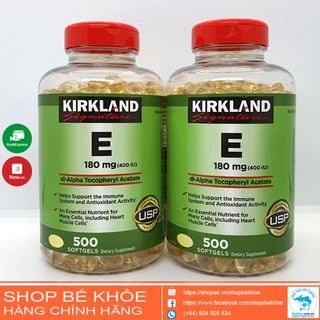Vitamin E Kirkland 400ui - Vitamin E 500 viên Kirkland hỗ trợ làm đẹp da thumbnail