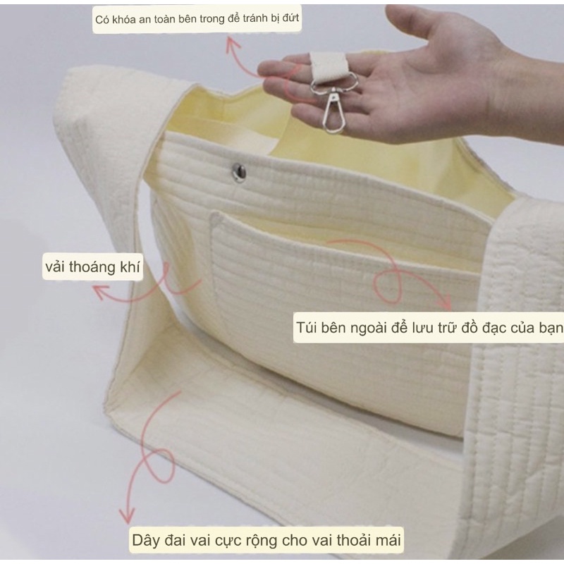 Túi vận chuyển chó mèo xinh xắn phong cách hàn quốc phụ kiện dễ thương thời trang tiện lợi đa công dụng