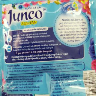 10 gói Nước xả vải Junco đậm đặc (màu xanh dương 21ml)