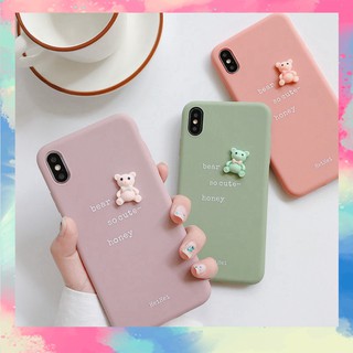 Ốp Lưng Iphone Silicon dẻo bảo vệ máy tốt Hình Thú Nổi (Mẫu Gấu) - G009