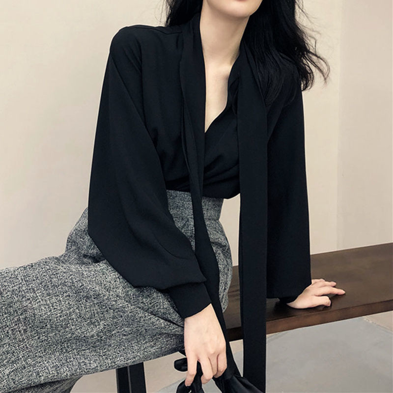 Korean Style Retro Wide Long Sleeve Shirt