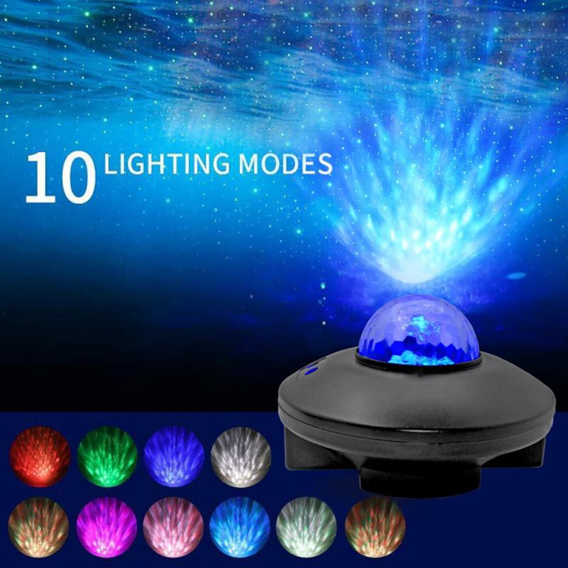 Colorful Music Starry Sky Projector USB LED Night Light Voice Control