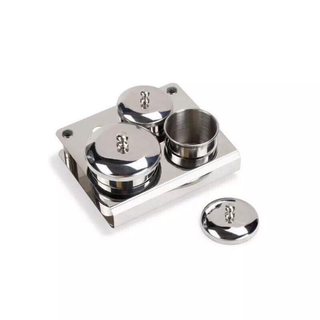 Bộ 3 nồi inox đựng lưu huỳnh đồ làm móng