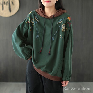 Hooded plus size sweater long sleeve loose pullover leisure women's top