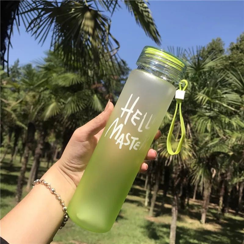 Bình đựng nước thủy tinh hello master 400ML