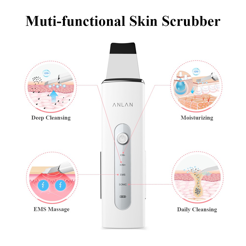 [Mã FMCGMALL - 8% đơn 250K] Máy Làm Sạch Da Anlan Sử Dụng Sóng Âm Có Thể Sạc Lại Giúp Loại Bỏ Mụn Đầu Đen | BigBuy360 - bigbuy360.vn