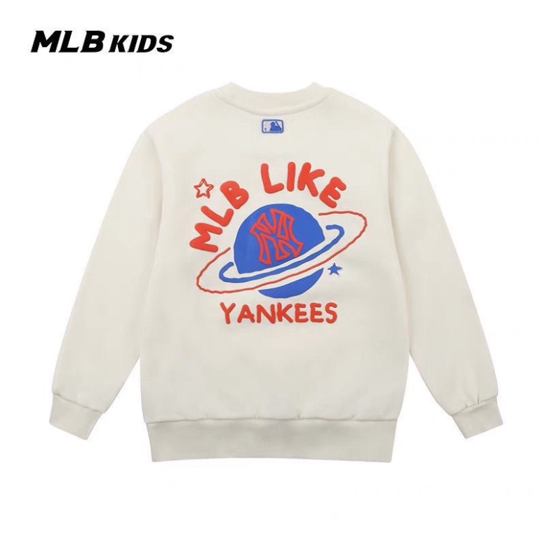 Áo nỉ sweater MLB địa cầu cho bé , áo nỉ cổ tròn trẻ em unisex , TP KID MSP 1245