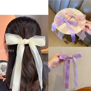 Kẹp nơ handmade mẹ và bé hồng tím pastel có nhũ (khung kẹp mỏ vịt)