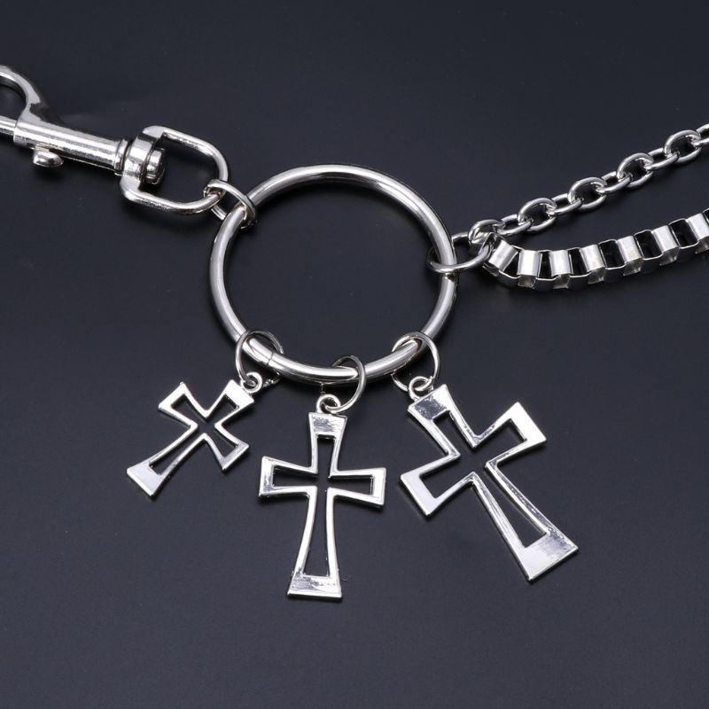 Dây Xích Bạc Đeo Thắt Lưng / Ví Phong Cách Punk Hip hop Cá Tính