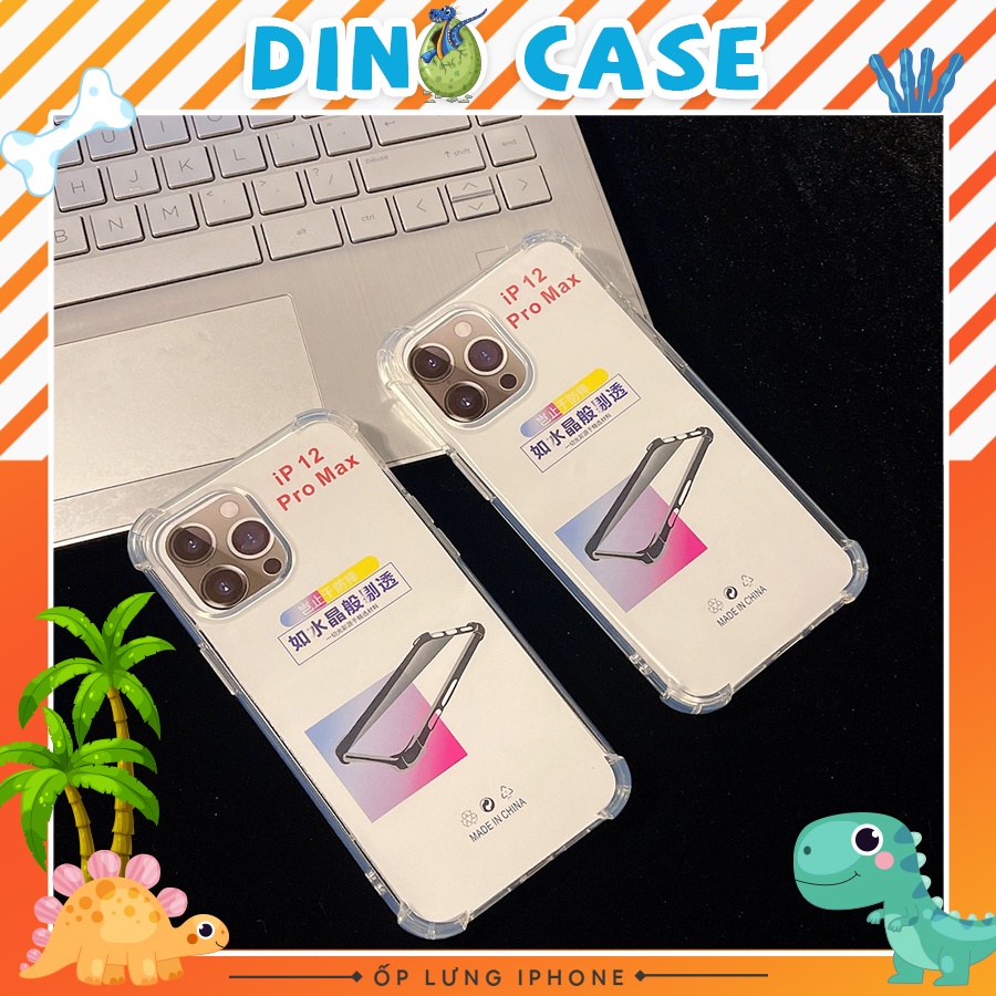 Ốp trong suốt chống sốc 1.5mm cho 14 Promax / 11 Pro Max X XsMax Iphone 6 6plus 7plus 8plus - Dino Case