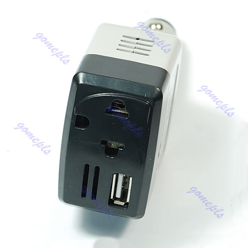 Bộ Sạc Chuyển Đổi Nguồn Điện Dc 12v Sang Ac 220v Cho Xe Hơi