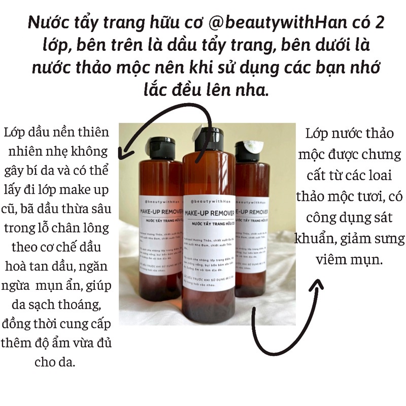 Phiên bản dùng thử Kem dưỡng trắng toàn thân và Nước tẩy trang 2 lớp @beautywithHan