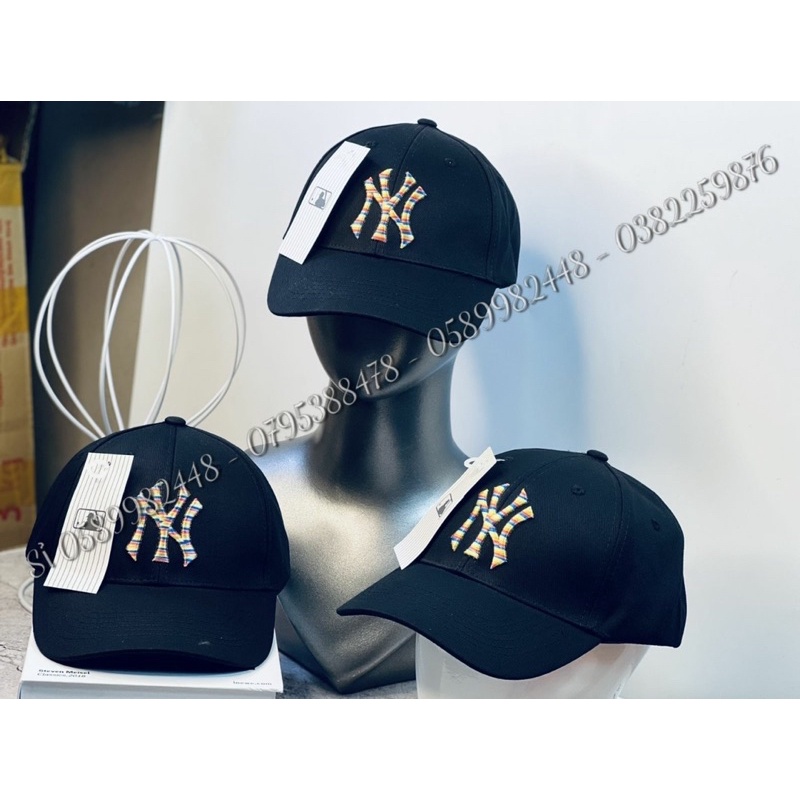 (Hàng VNXK) Nón kết nam, mũ lưỡi trai nam nữ NY MLB Thêu Chữ Màu vải Kaki dày chuẩn thời trang (Ảnh thật)a