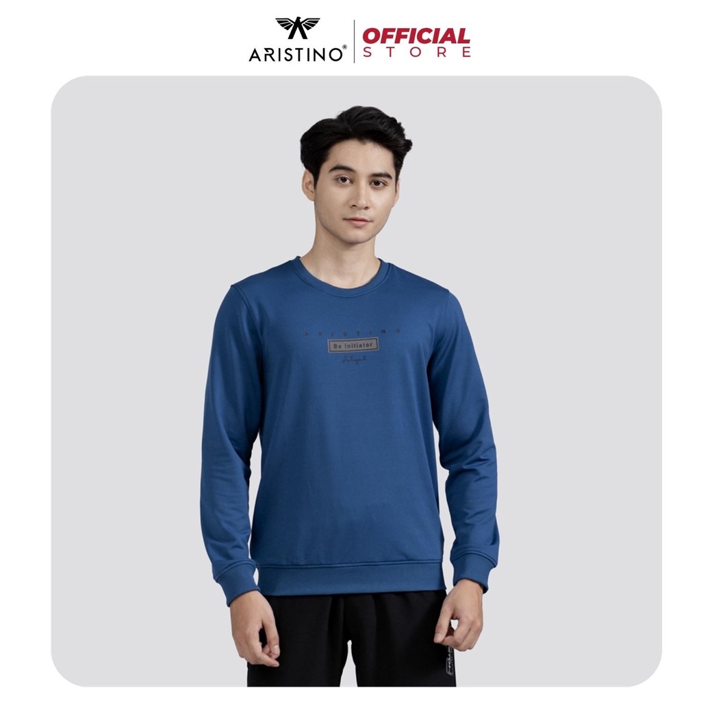 Áo sweater nam ARISTINO ASW011W2 áo nỉ nam dài tay thu đông dày dặn